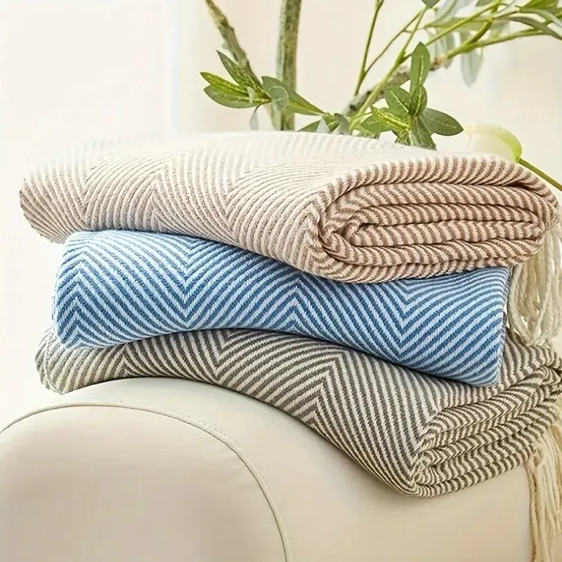 Cashmere Throw Blanket - Coperta Decorativa con Nappe in Finto