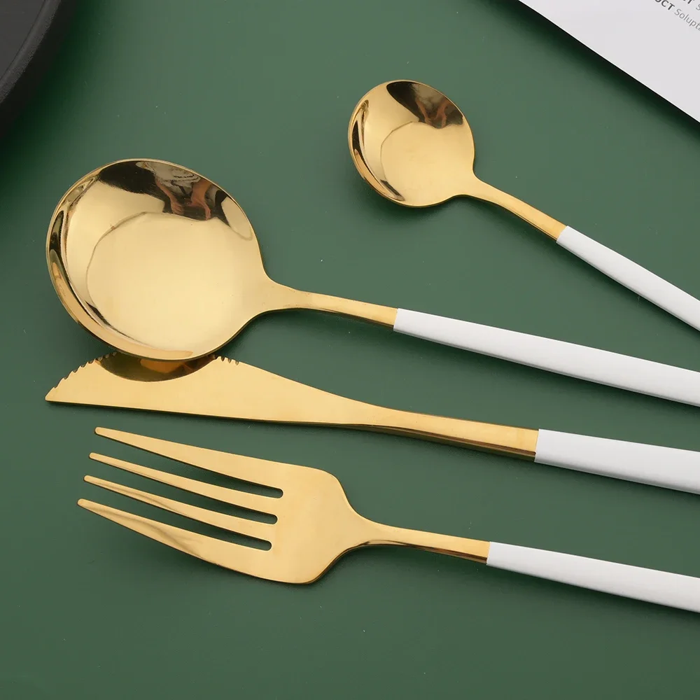 Set di posate da 16/24/32/48 p - Gold Plated Cutlery recensione e prezzo