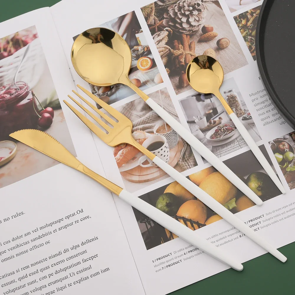 Set di posate da 16/24/32/48 p - Gold Plated Cutlery recensione e prezzo