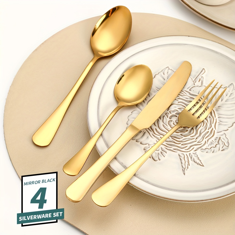 24 pezzi elegante set di posat - Gold Plated Cutlery recensione e prezzo