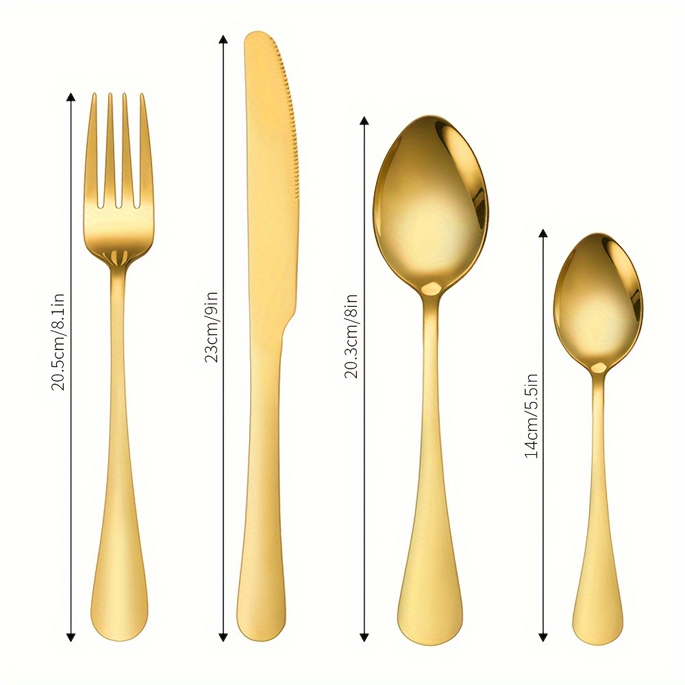 24 pezzi elegante set di posat - Gold Plated Cutlery recensione e prezzo