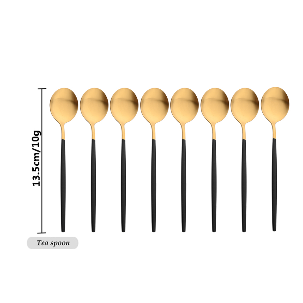Drmfiy Manico nero Set di stov - Gold Plated Cutlery recensione e prezzo