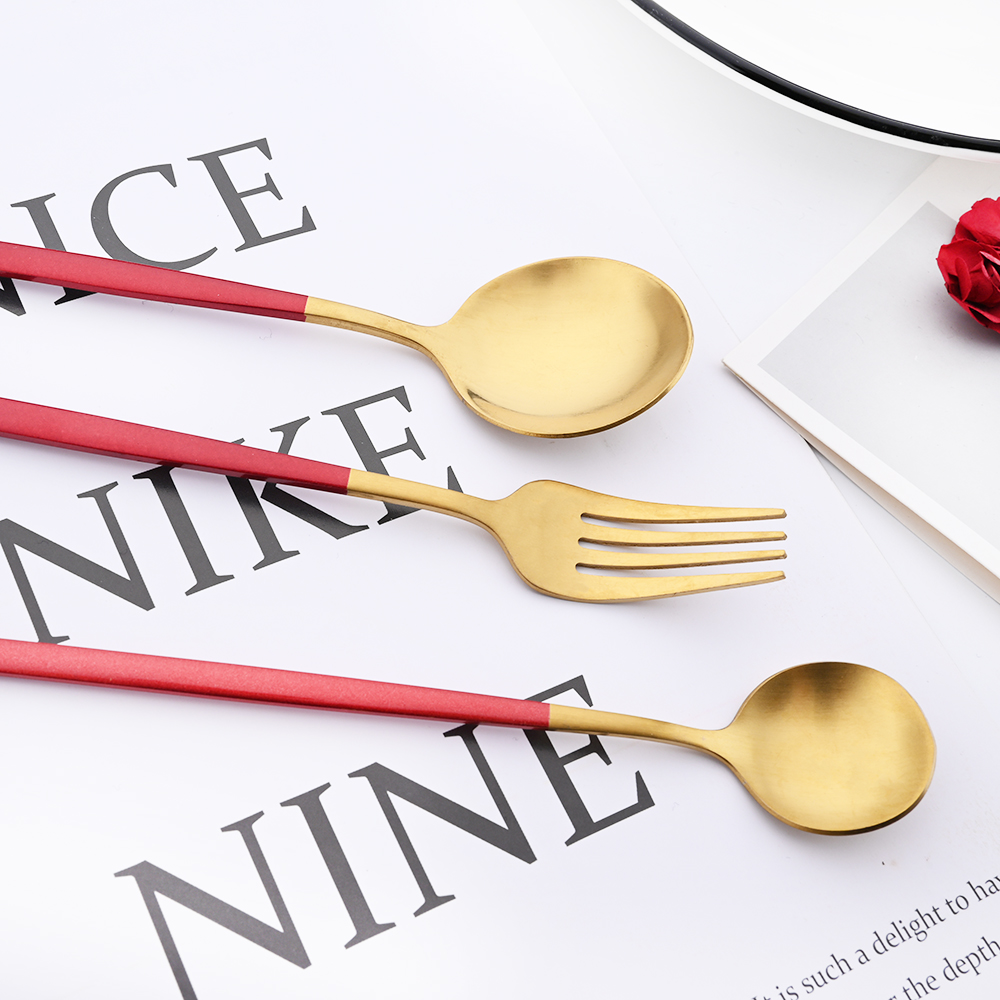 Drmfiy Manico nero Set di stov - Gold Plated Cutlery recensione e prezzo