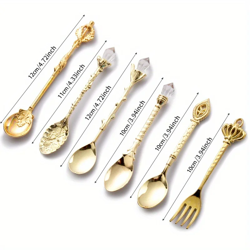 6 pezzi vintage cucchiai forch - Gold Plated Cutlery recensione e prezzo