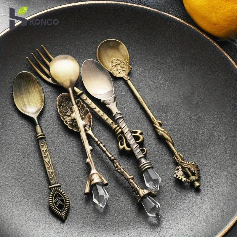 6 pezzi vintage cucchiai forch - Gold Plated Cutlery recensione e prezzo