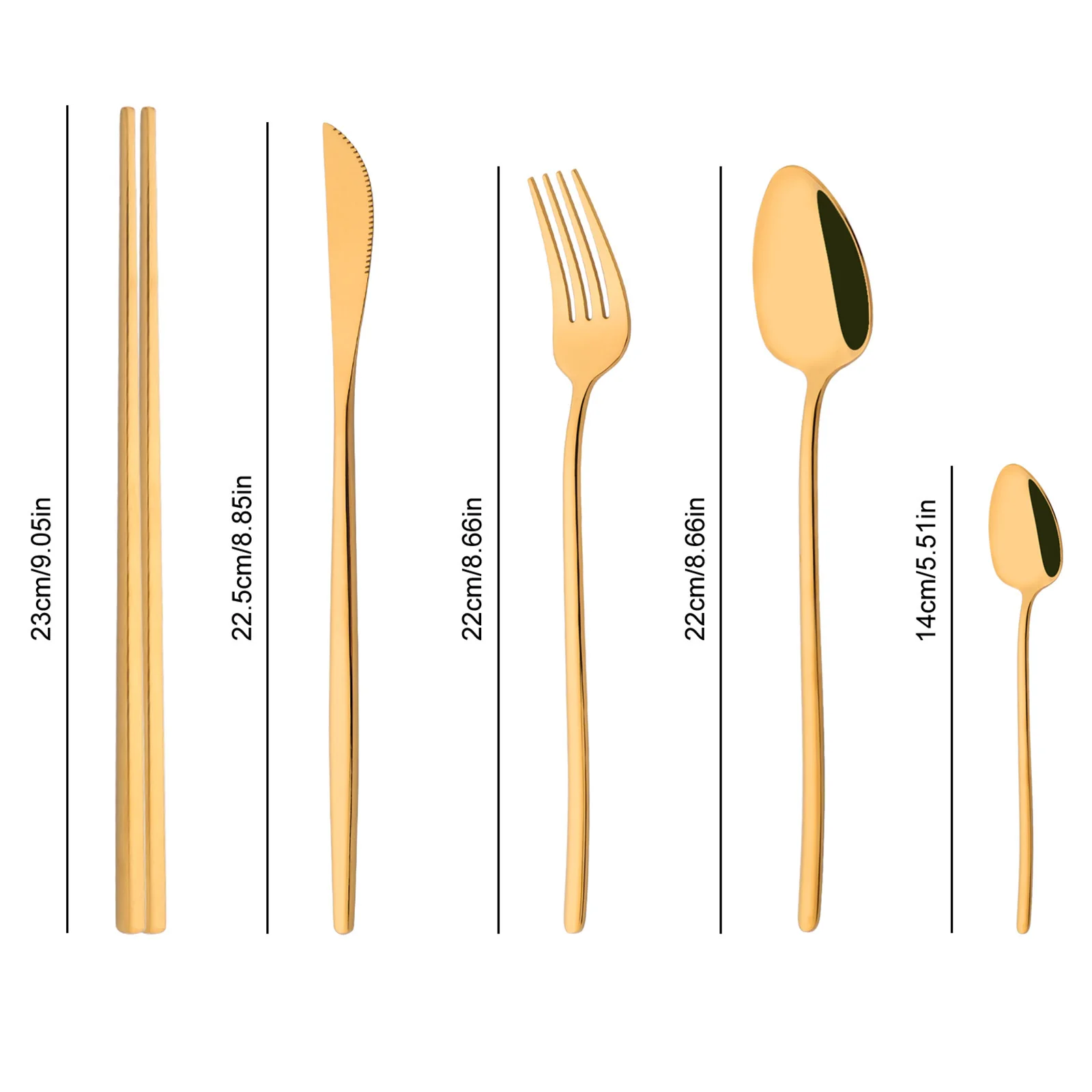 Set di stoviglie coreane da 8  - Gold Plated Cutlery recensione e prezzo